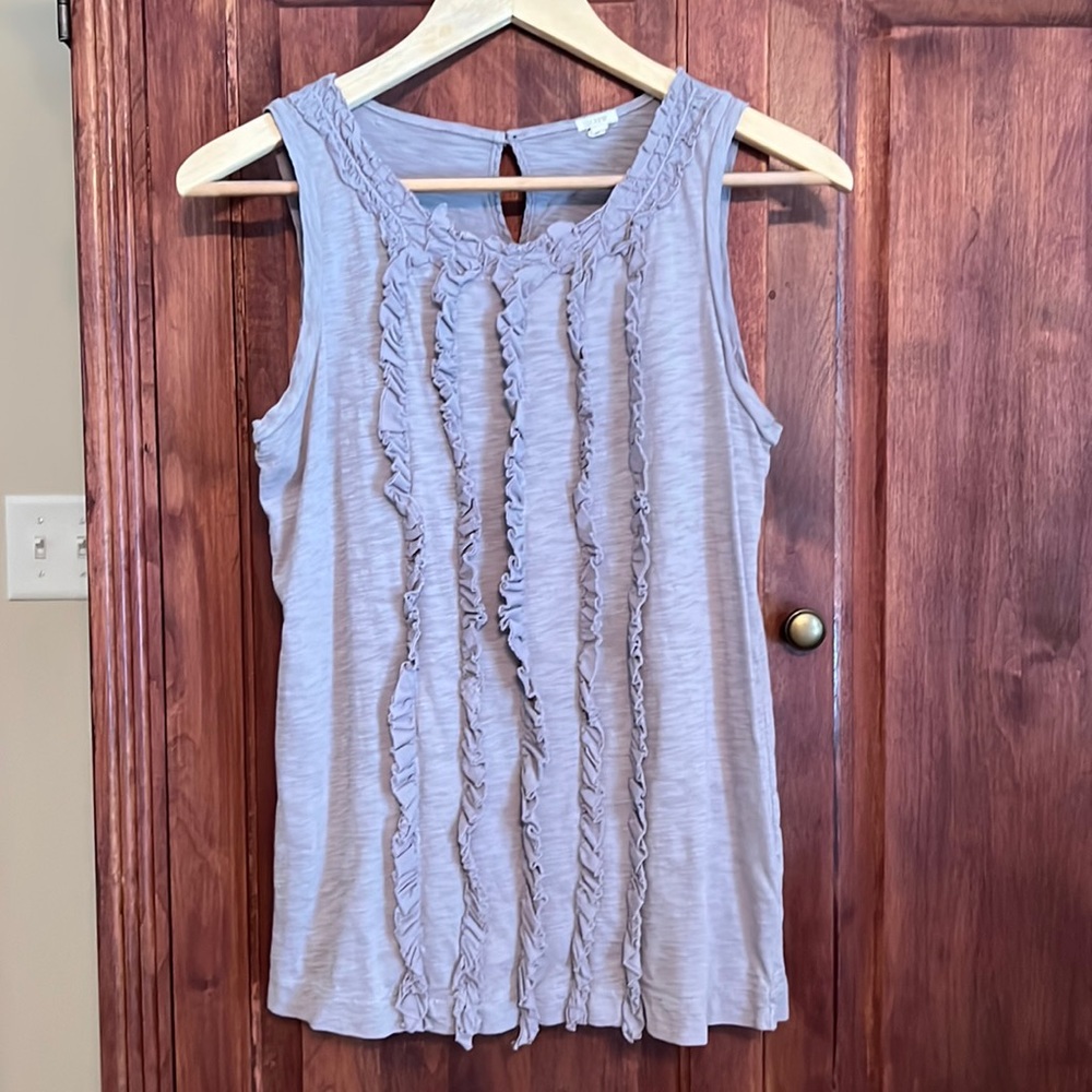 J. crew ruffle tank top
